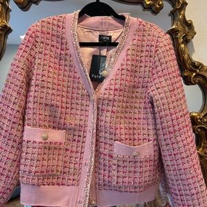 Fate Pink Tweed Women's Jacket NwT Sz Large